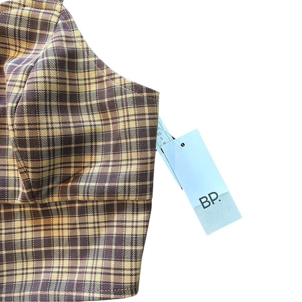 BP Plaid Crop Hook & Eye Corset Top - Size L - Picture 2 of 5